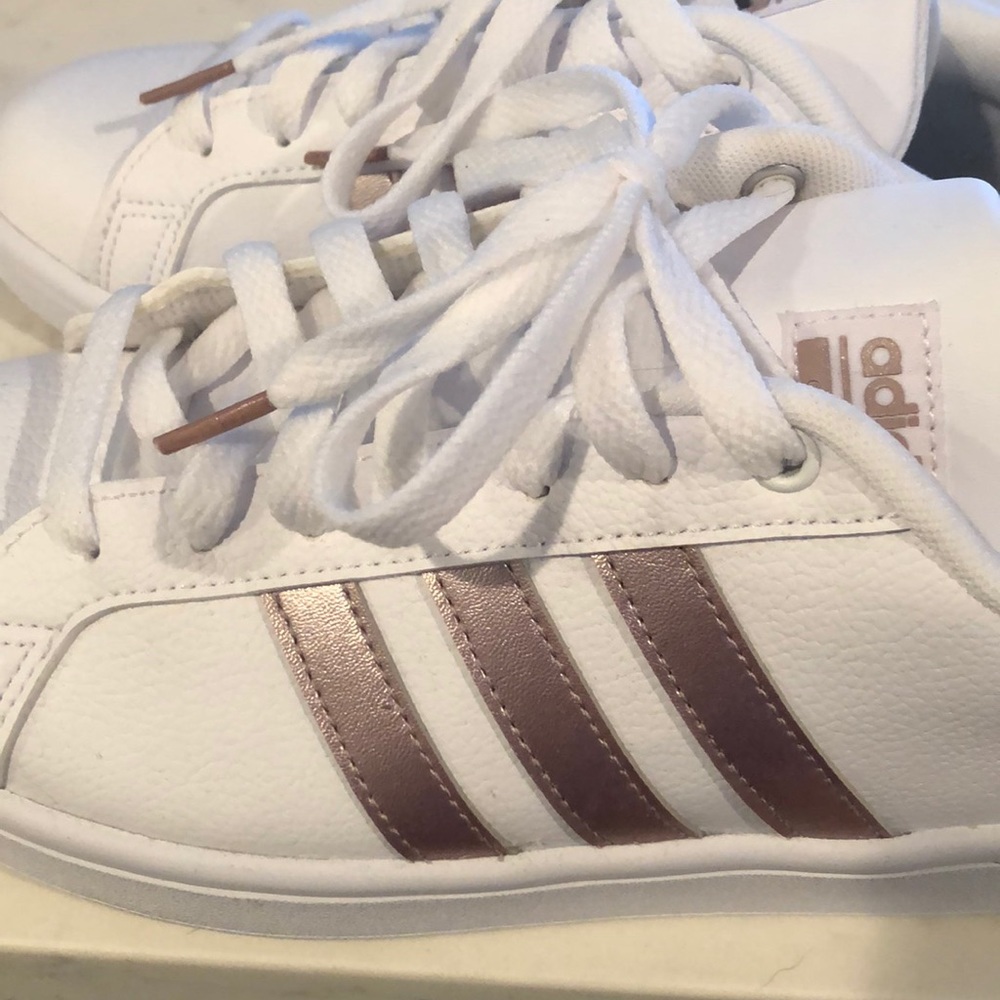 Rose Gold Adidas Cloudfoam